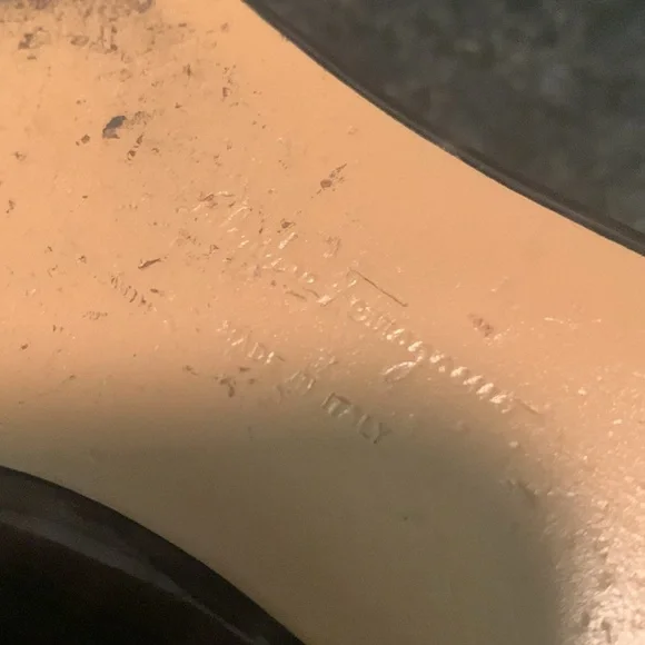 FERRAGAMO Tortoise/Animal Patent & Lizard Embossed cap Ballerina Flat sz… - Picture 14 of 14